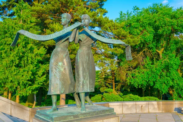 Monument Soviet Army Situated Slavin Military Cemetery Bratislava Slovakia — ストック写真