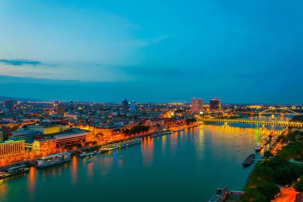 Bovenaanzicht Van Rivier Danube Bratislava — Stockfoto