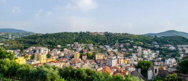 Agropoli, İtalya sahilinin havadan görünümü