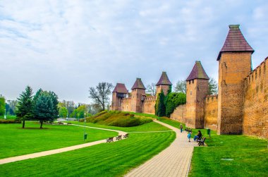 Şehir surlarının içinde Nymburk (Çek Cumhuriyeti)