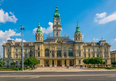 View of the town hall of the hungarian city Gyor.
