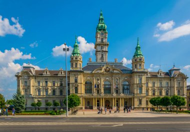 View of the town hall of the hungarian city Gyor.