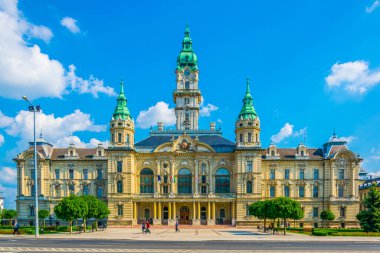 View of the town hall of the hungarian city Gyor.