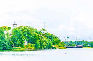 Helsinki, Finlandiya 'daki Toolonlahti Körfezi manzarası