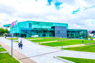 Finlandiya 'daki Helsinki müzik merkezinin görüntüsü