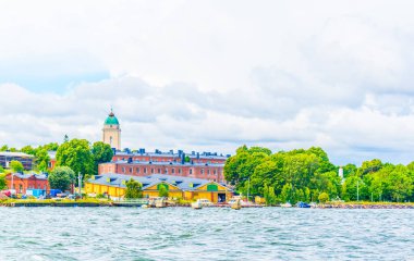 Suomenlinna tersanesinin görüntüsü - Helsinki, Finlandiya 'daki Kaapeu