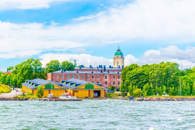 Suomenlinna tersanesinin görüntüsü - Helsinki, Finlandiya 'daki Kaapeu