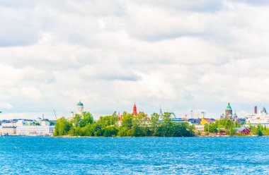 View of the port of Helsinki with the Helsinki cathedral at background, Finland
