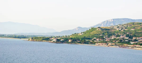 Agropoli, İtalya sahilinin havadan görünümü