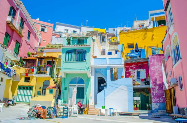Italian Island Procida Famous Its Colorful Marina Tiny Narrow Streets — Stock Photo, Image