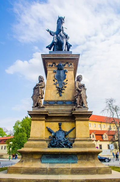 Statue Czech King Jiri Podebrad Situated Podebrady City Czech Republic — Stockfoto