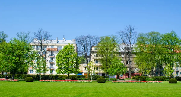 Famous Kolonada Street Czech City Podebrady Connects Train Station Center — Stockfoto