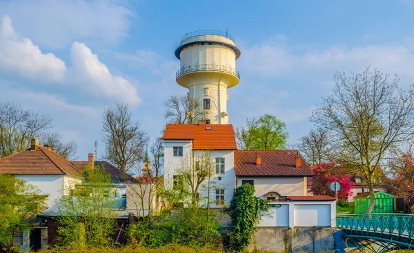 Beautiful Historical Water Tower Czech City Nymburk Its Neighborhood — Stockfoto