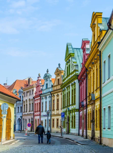 View Colorful Facades Old Style Houses Situated Next Velke Namesti — Stock fotografie