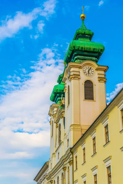 Benedictine Loyolai Szent Ignac Church Szechenyi Square Gyor Hungary — стоковое фото