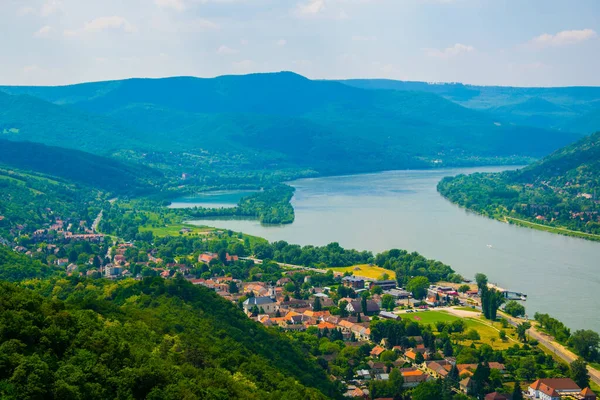 Danube Bend Viewed Visegrad Castle Hungary — Stock Fotó