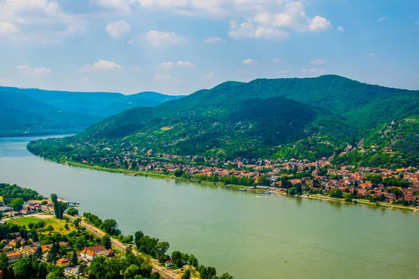 Danube Bend Viewed Visegrad Castle Hungary — Stock Fotó