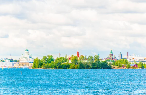 View of the port of Helsinki with the Helsinki cathedral at background, Finland