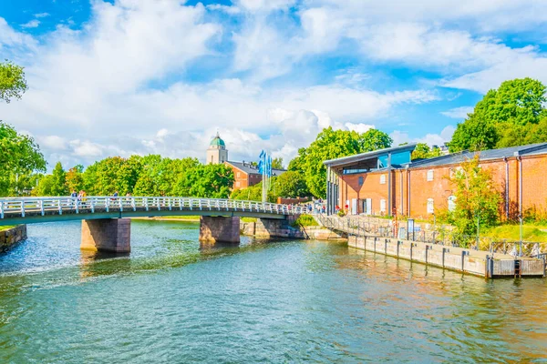 Uitzicht Een Brug Tussen Eiland Van Suomenlinna Archipel Finland — Stockfoto