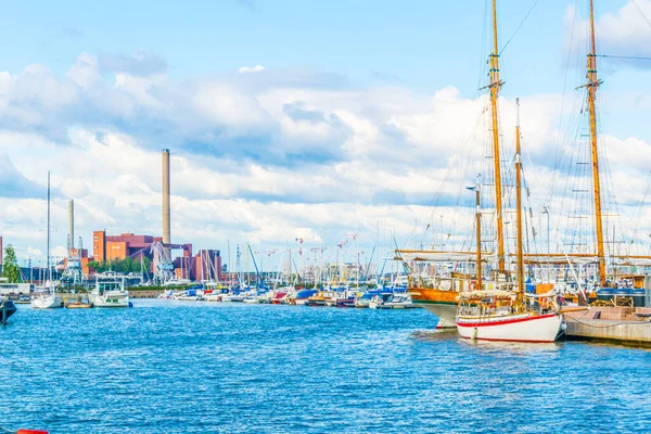 Vista Puerto Deportivo Distrito Kruununhaka Helsinki Finlandia — Foto de Stock