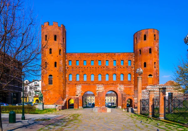 View Porta Palatina Italian City Torino — Stockfoto