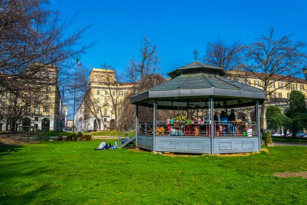 Vista Dos Jardins Sambuy Cidade Italiana Torino — Fotografia de Stock