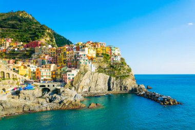 İtalya 'nın Cinque Terre bölgesindeki Manarola köyü.