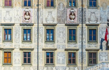 Palazzo die cavalieri cephesi - İtalya 'nın Pisa kentindeki Piazza dei cavalieri meydanındaki üniversitenin merkezi.