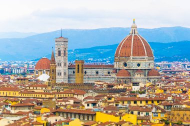 Beautiful aerial view of Santa Maria del Fiore in Florence, Italy