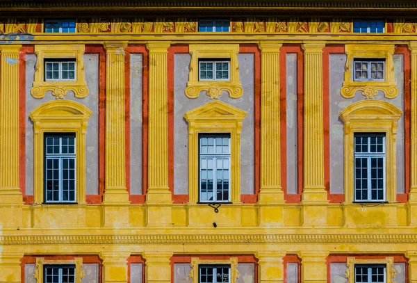 Részlet Homlokzat Palazzo Ducale Olasz Város Genoa — Stock Fotó