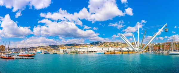 Panoramiczny Widok Port Genoa — Zdjęcie stockowe
