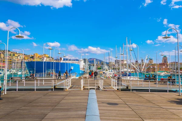 Panoramatic View Port Genoa — Stock fotografie