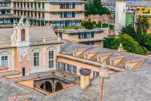 Talyan Şehri Genoa Daki Doria Tursi Sarayı Nın Uçak Manzarası — Stok fotoğraf