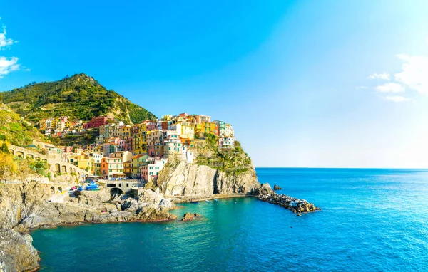 İtalya 'nın Cinque Terre bölgesindeki Manarola köyü.