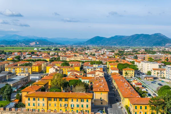 Vista Aérea Pisa Ciudad Italiana Tomada Desde Parte Superior Torre — Foto de Stock