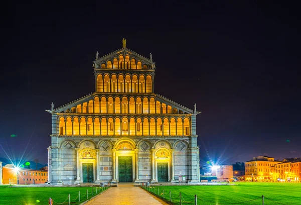 Talya Daki Pisa Katedrali Nin Gece Manzarası — Stok fotoğraf