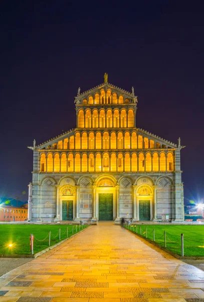 Talya Daki Pisa Katedrali Nin Gece Manzarası — Stok fotoğraf