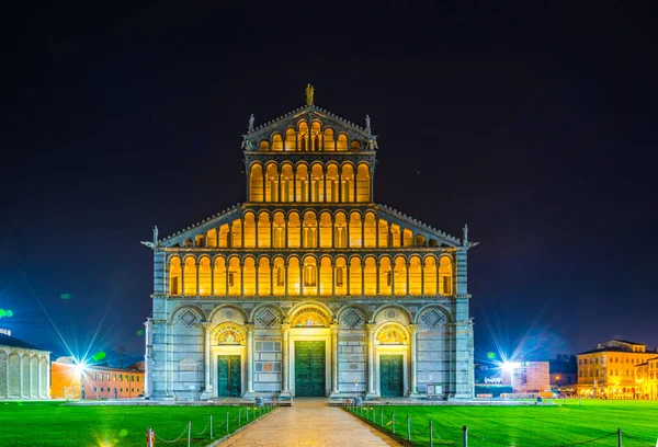 Talya Daki Pisa Katedrali Nin Gece Manzarası — Stok fotoğraf