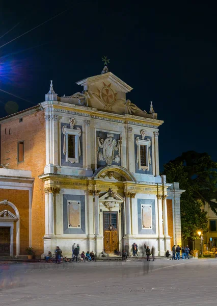 Night View Santo Stefano Dei Cavalieri Church Central Pisa Located — ストック写真