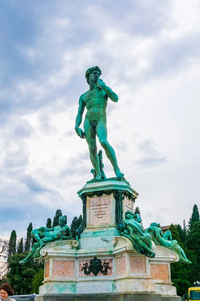 David Statue Michelangelo Piazzale Michelangelo Florens Italien — Stockfoto