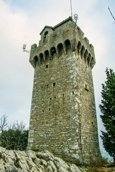 Pohled Montale Třetí Věž San Marino — Stock fotografie