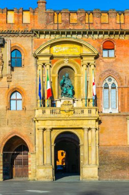 View of the palazzo d Accuriso in Bologna, Italy clipart
