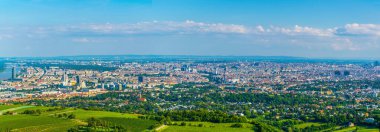 panorama view of vienna taken from the kahlenberg hill in austria