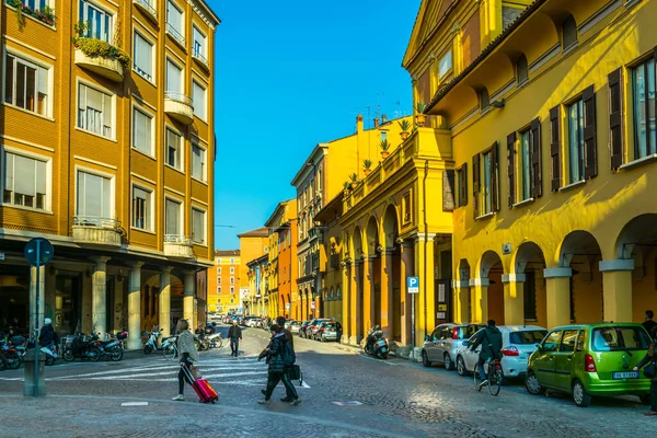 Zamboni Olasz Városban Bologna Megy Keresztül Scenter Diáknegyed Tartozó Világ — Stock Fotó