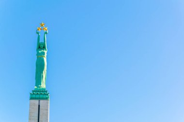 Riga, Letonya 'daki Özgürlük Anıtı' nın Ayrıntıları.