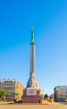 Riga, Letonya 'daki Özgürlük Anıtı' nın Ayrıntıları.
