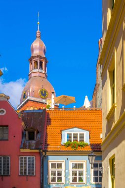 Colorful facades of the old town of Riga, Latvia