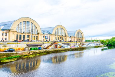 View of the former zeppelin hangars now convereted into the Riga market - Rigas Centraltirgu