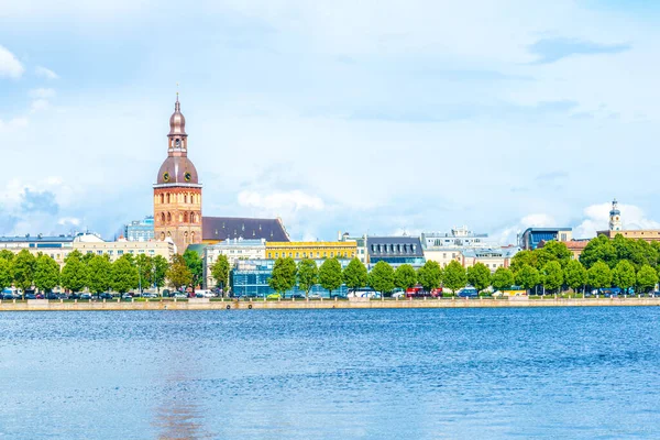 View Riga Cathedral Other Side Daugava River Latvia — 스톡 사진