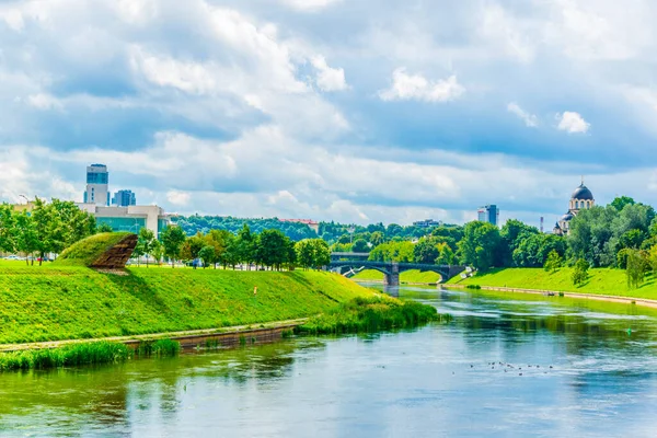 Riverside Floden Neris Vilnius Litauen — Stockfoto